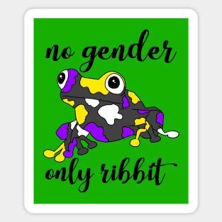 No gender, only ribbit - non-binary version Sticker